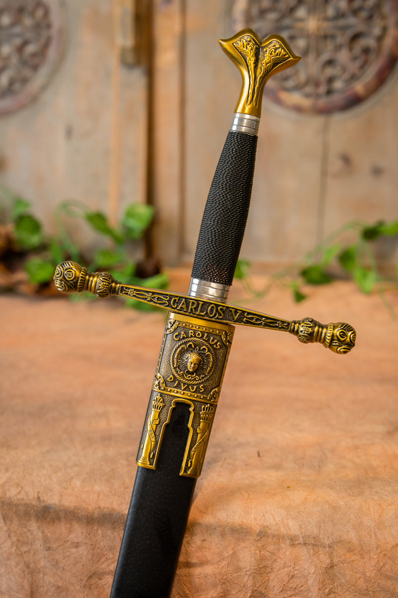 Charles V épée avec fourreau, semi-affûté 