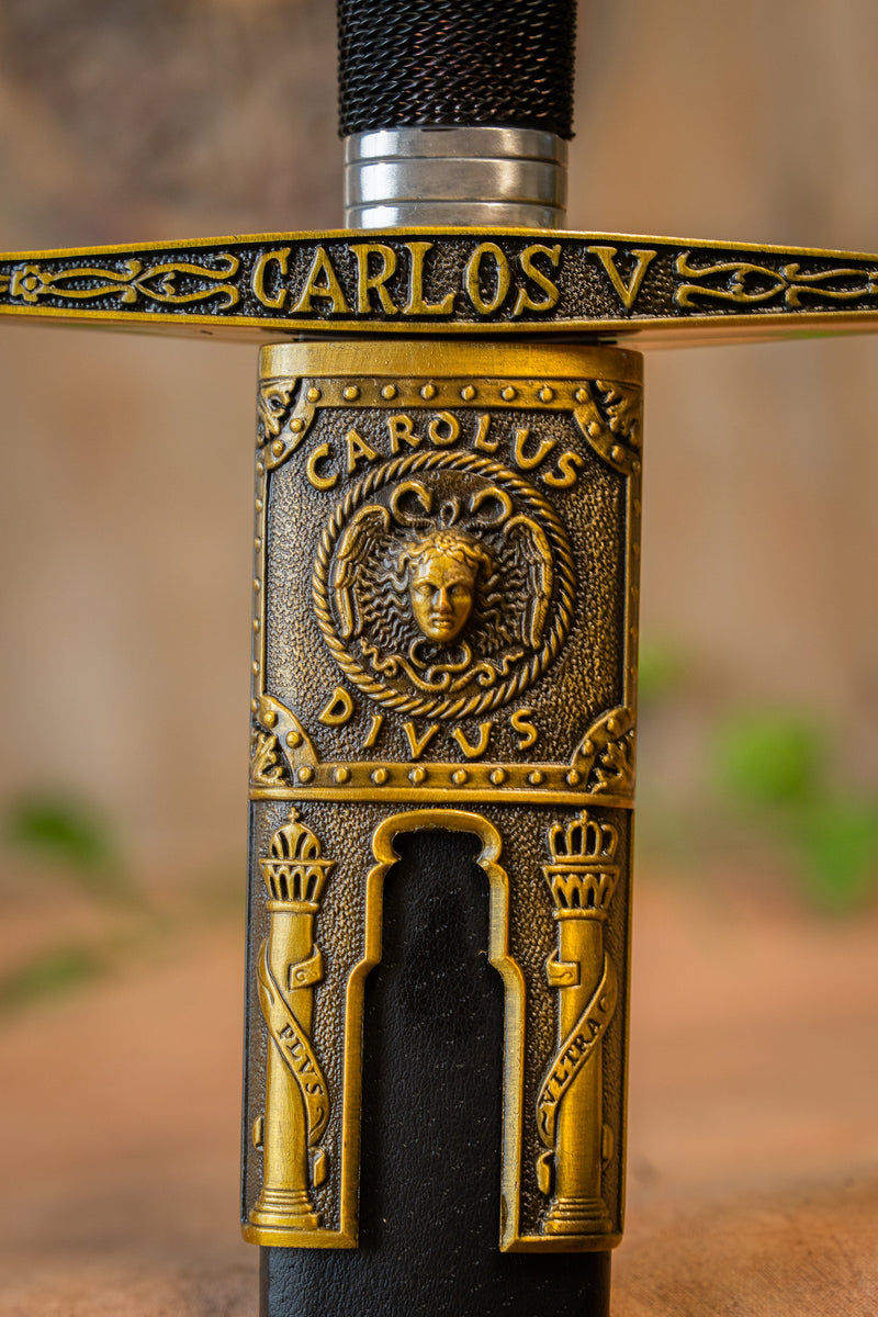 Charles V épée avec fourreau, semi-affûté 