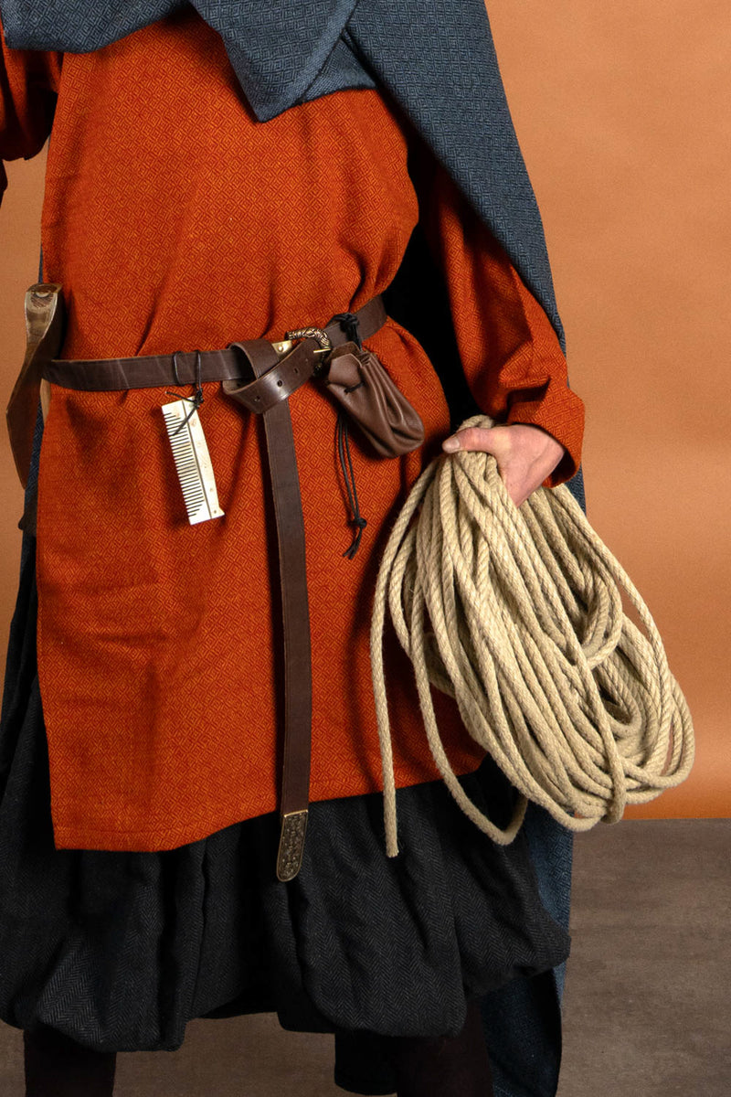 Mjuk läderpåse, mörkbrun 