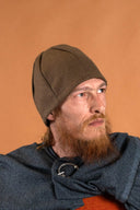 Wikingerhaube Birka, 100% Wolle, braun 