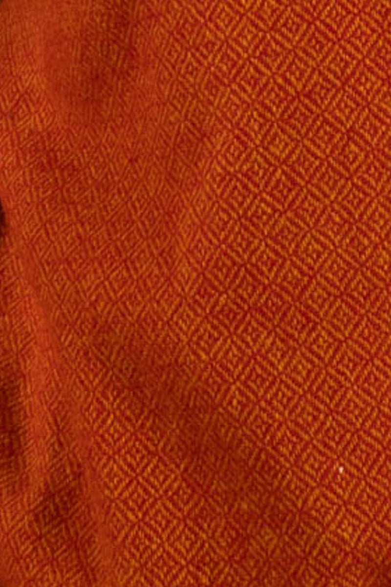 Diamant-twill tuniek, 100% wol, oranje-rood