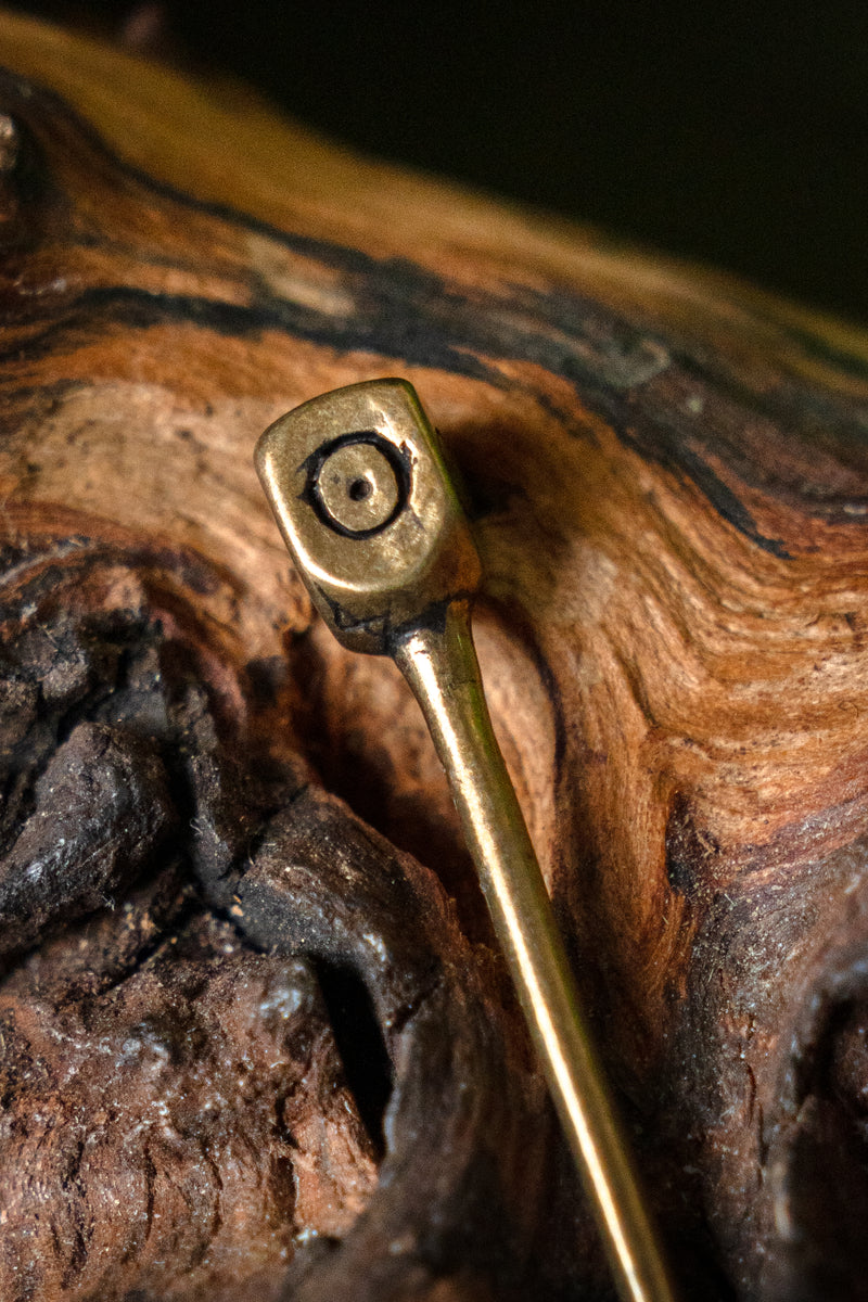 Angelsaksische sluierpin Staffordshire, messing