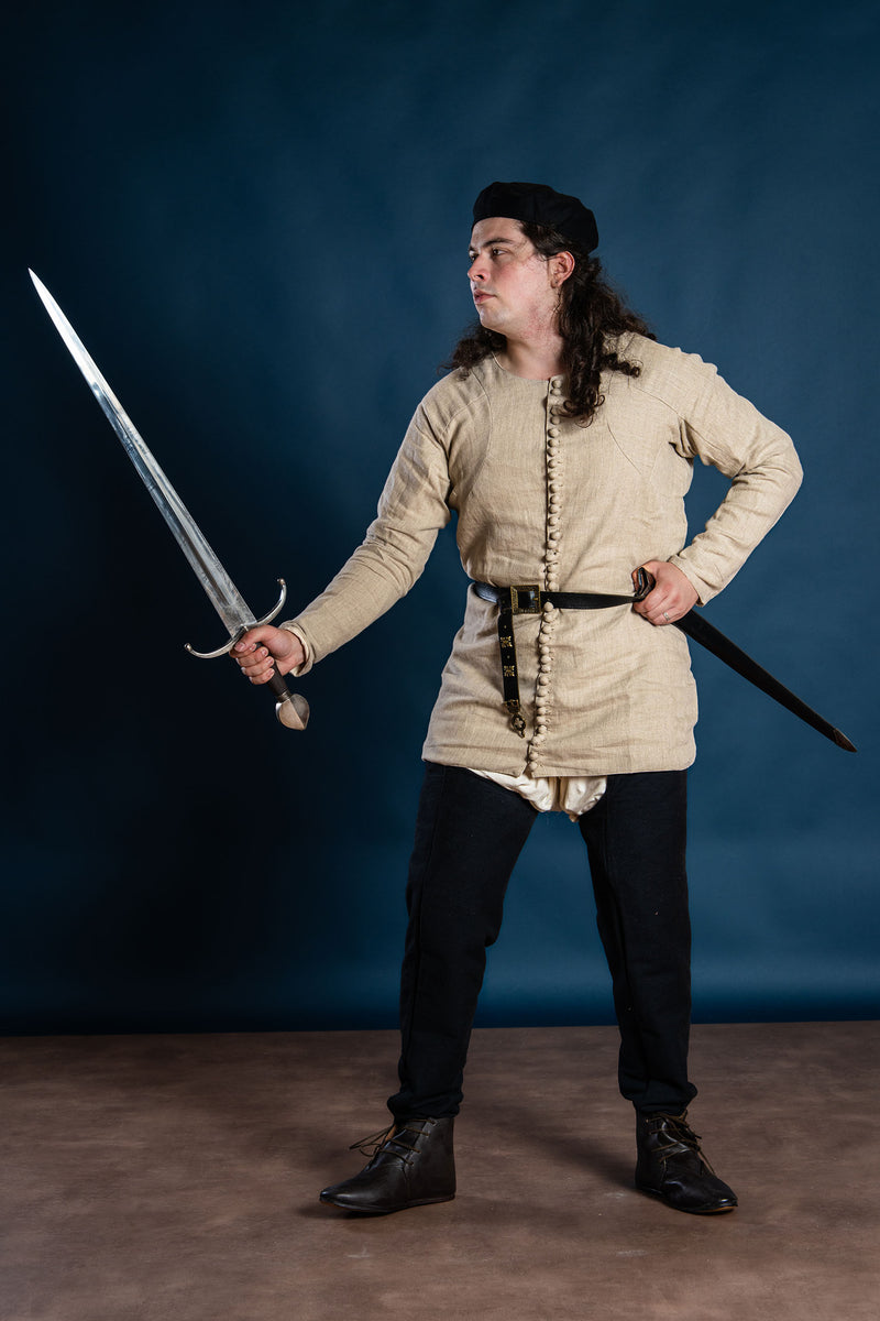 14de eeuwse pourpoint Charles de Blois, linnen, naturel