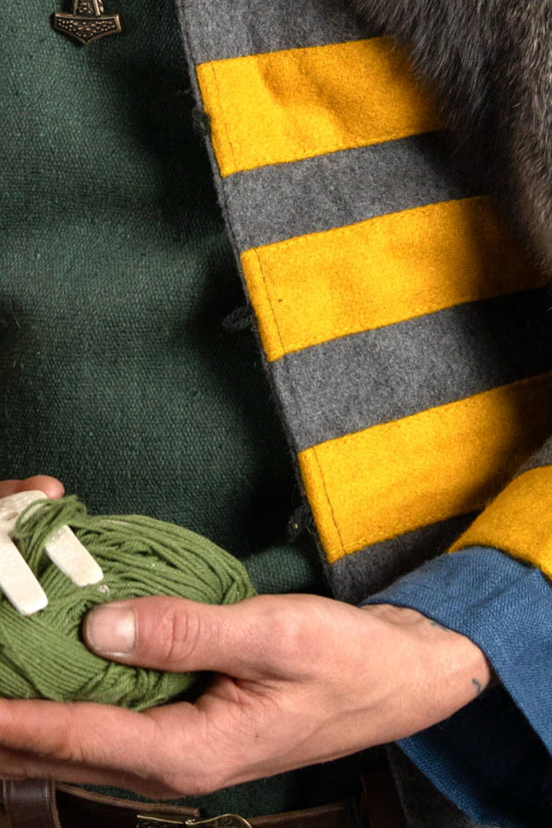 Rusvik Viking jas Bartosz, geel/grijs, wolmix