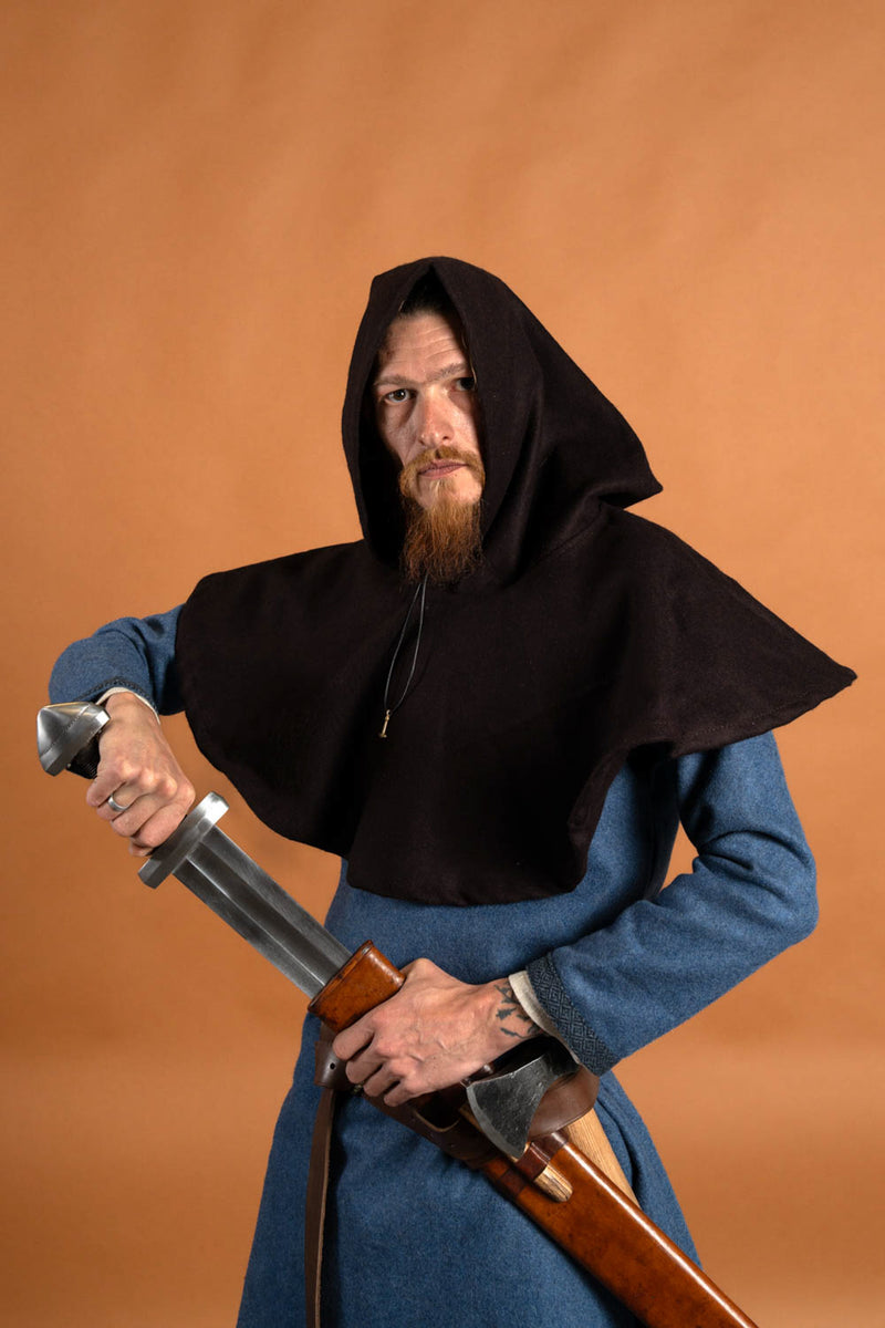 Kapuze Cucullus, Wollmischung, braun 