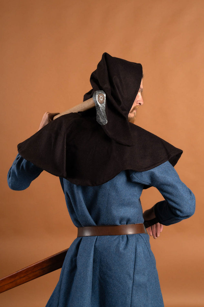 Kaproen Cucullus, wolmix, bruin