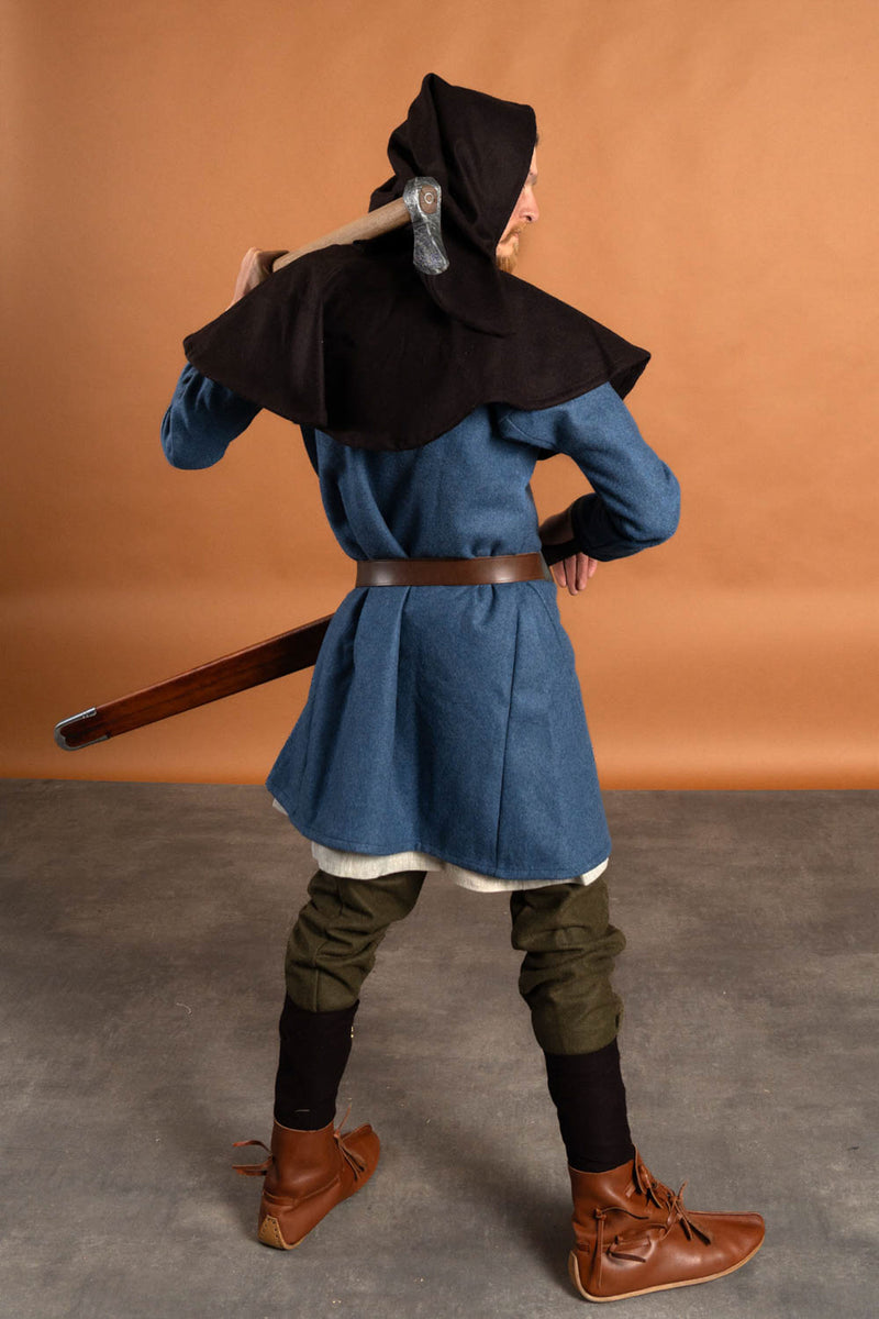 Viking tuniek Guthrum, wol, blauw