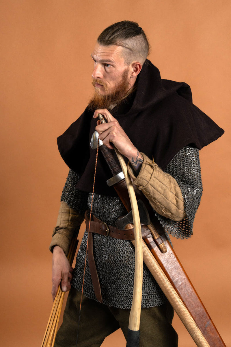 Kapuze Cucullus, Wollmischung, braun 