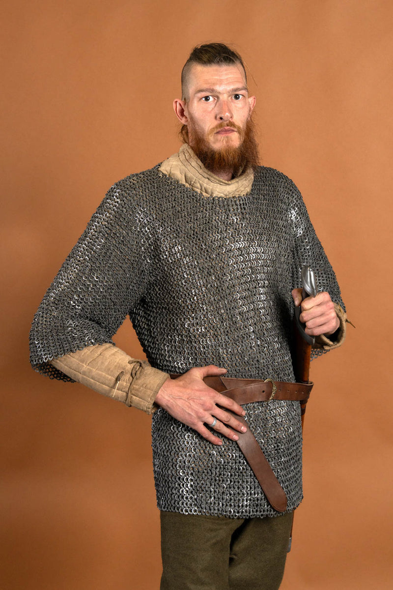 Haubergeon, platte ringen, ronde klinknagels 8 mm