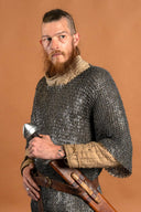 Haubergeon, platte ringen, ronde klinknagels 8 mm