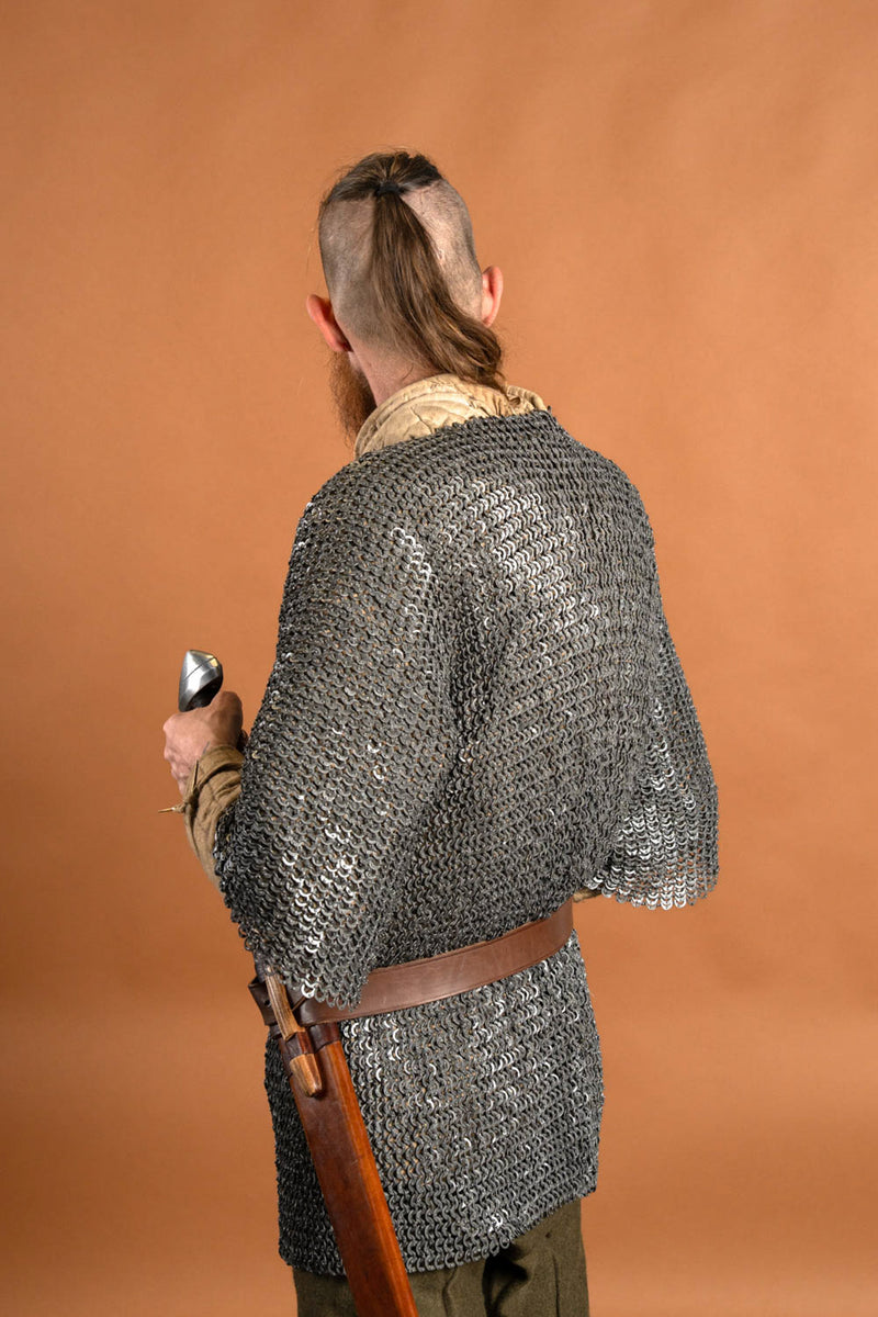 Haubergeon, platte ringen, ronde klinknagels 8 mm