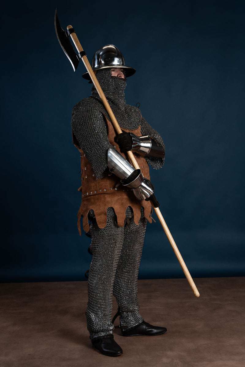 Maliën Chausses, flache Ringe, runde Nieten, 9mm