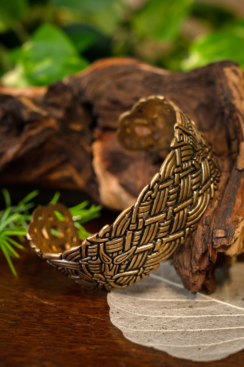 Brede Oud-Ierse armband, brons