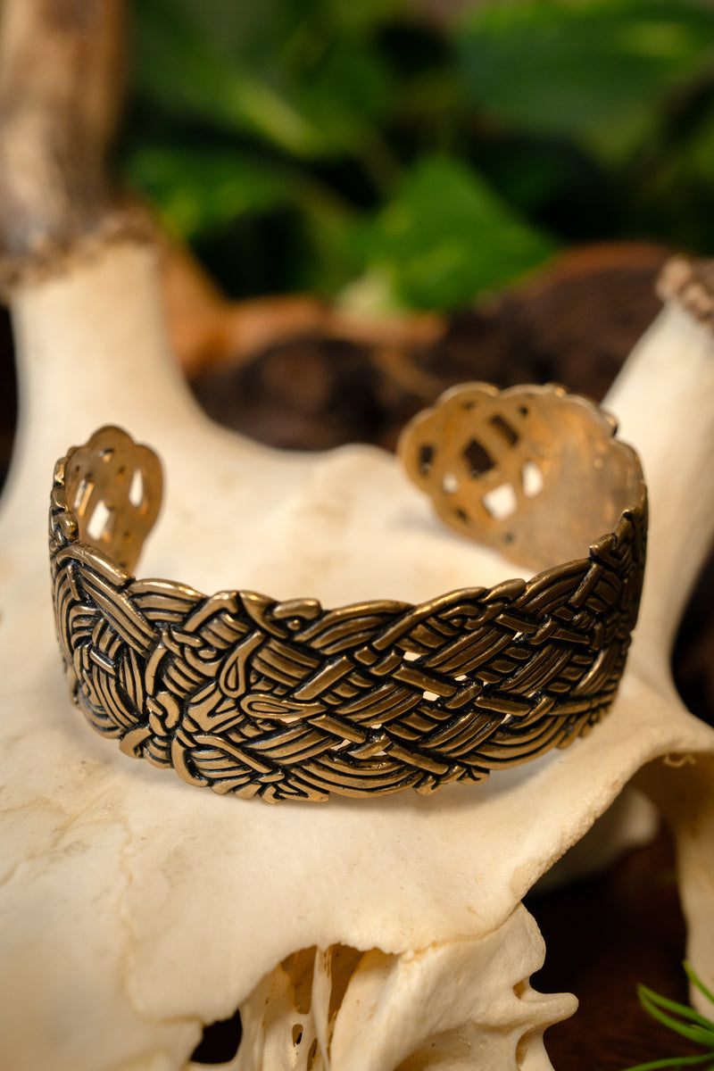 Brede Oud-Ierse armband, brons