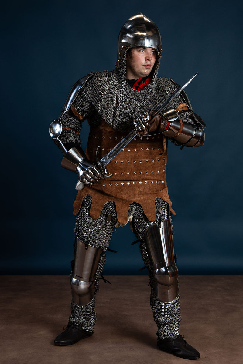 14e eeuwse vambraces, armstukken, 1.6 mm