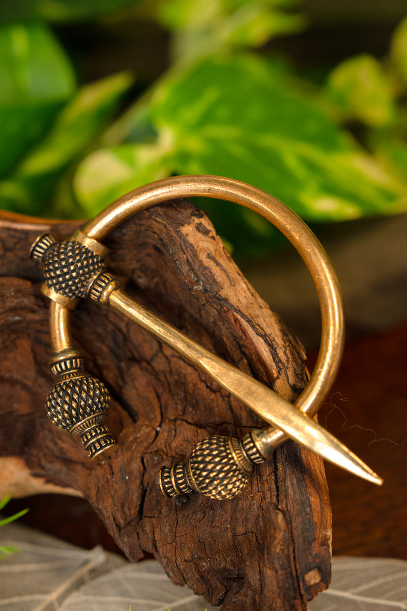 Viking distelfibula klein, brons