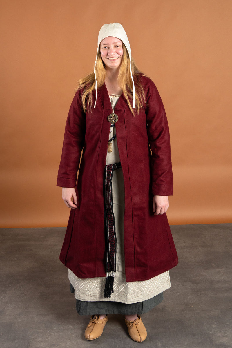 Birkamantel Aslaug, wolmix, rood