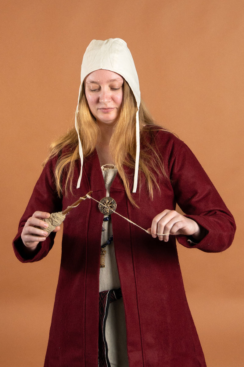 Birkamantel Aslaug, wolmix, rood