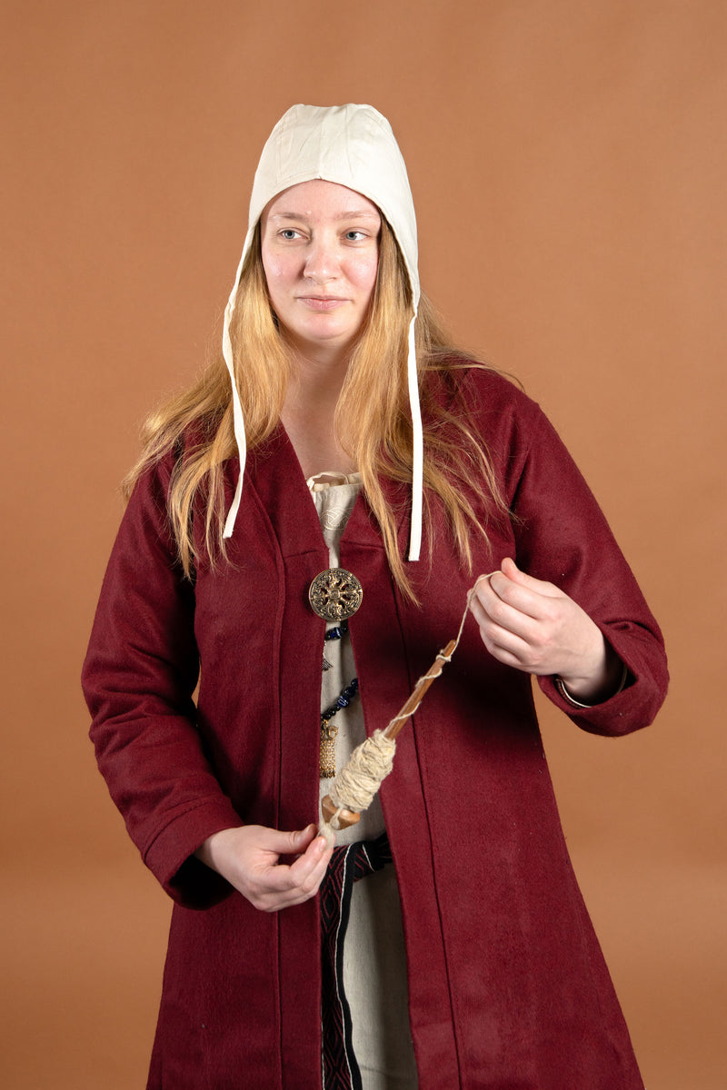 Birkamantel Aslaug, wolmix, rood