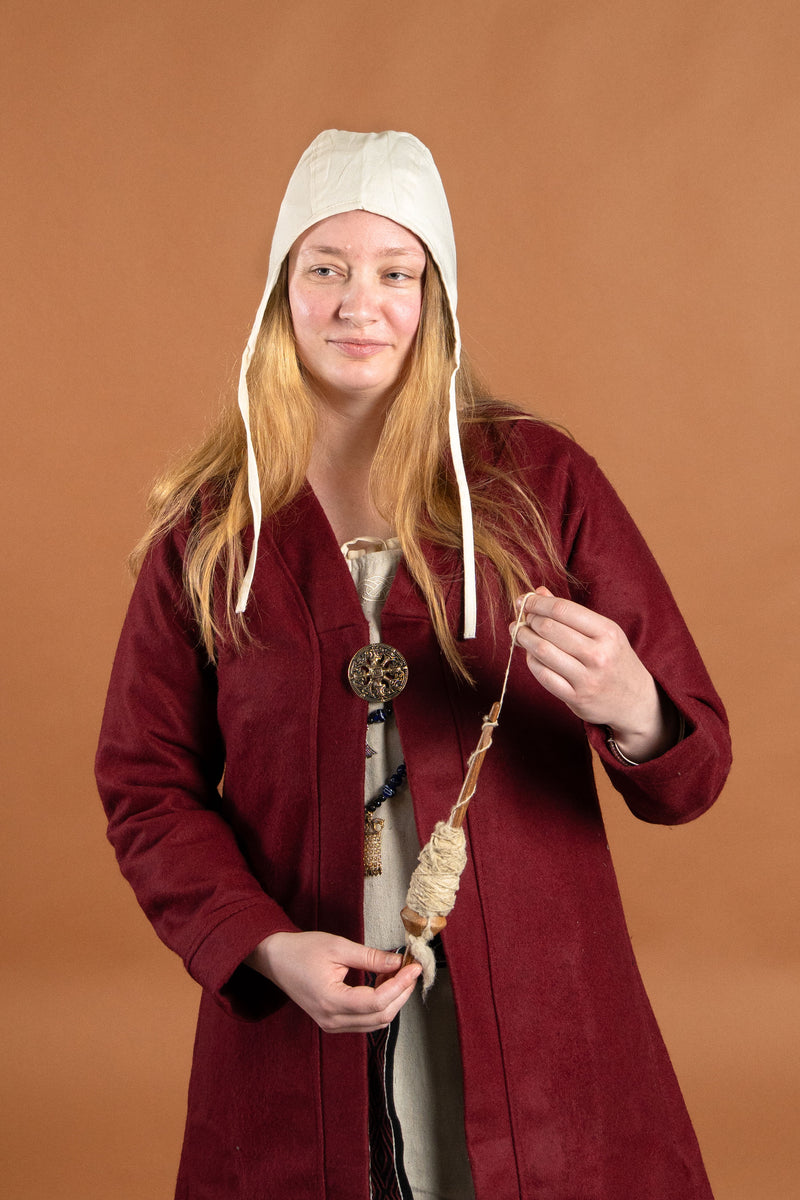 Birkamantel Aslaug, wolmix, rood