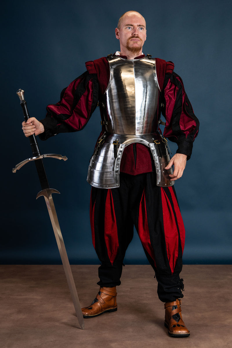 Landsknechtenbroek rood-zwart