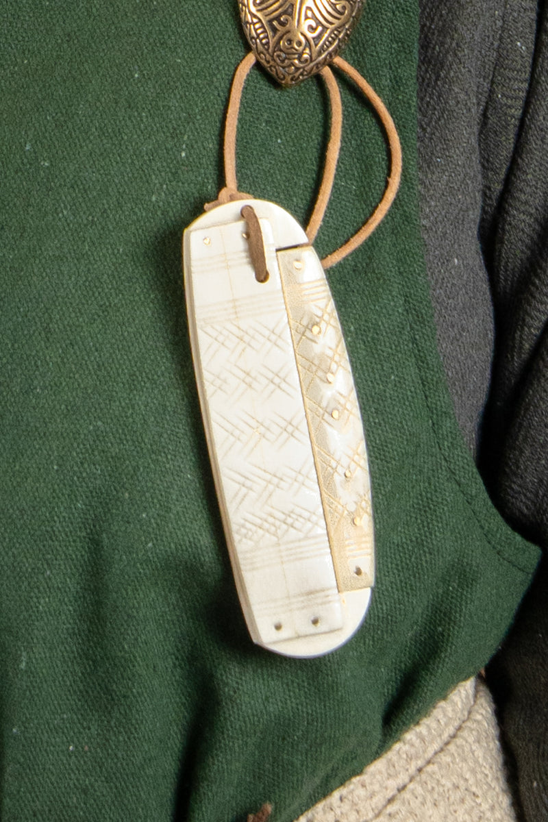 Pettine vichingo svedese con custodia protettiva 