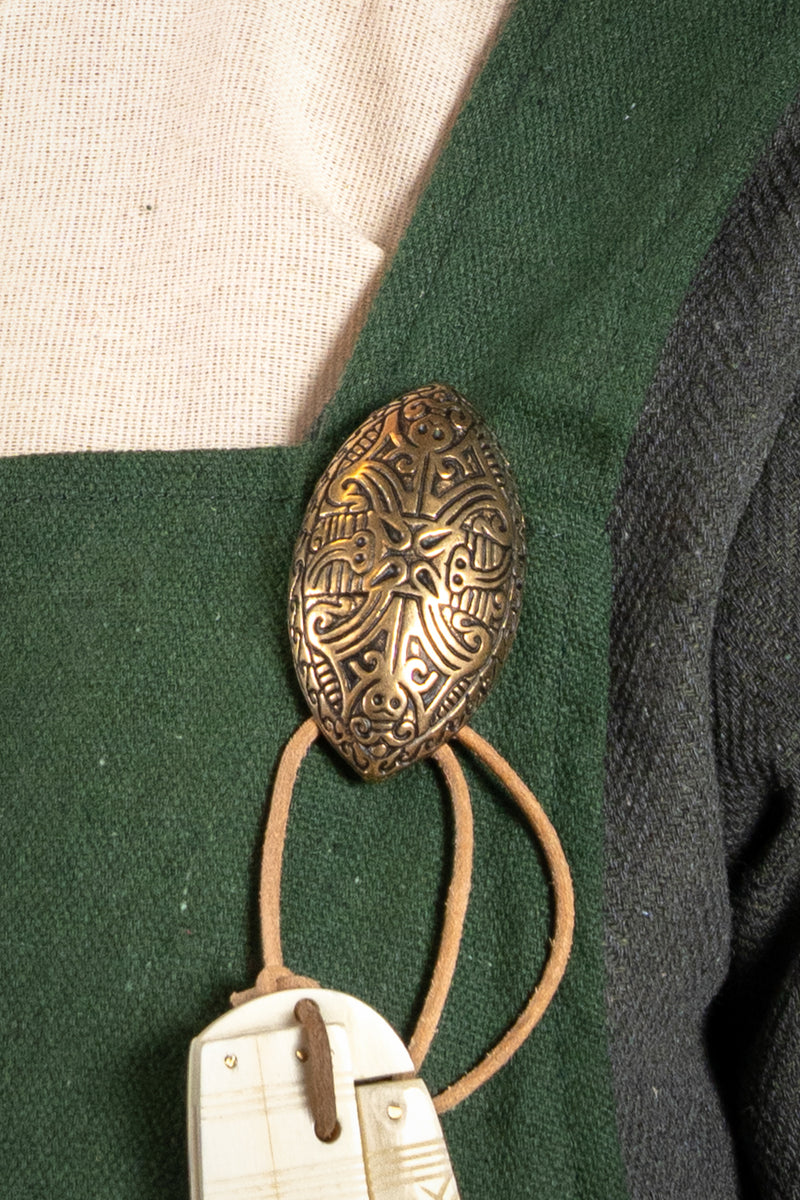 Jellinge schildpad broche, brons