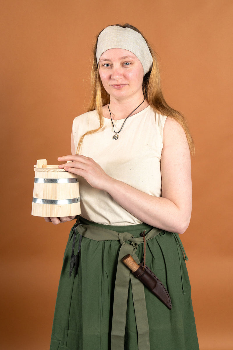 Historische hoofddoek basis, linnen, naturel