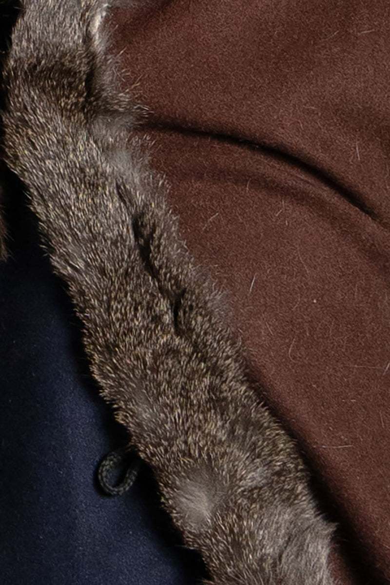 Jarl Kaftan z futrem, brązowy