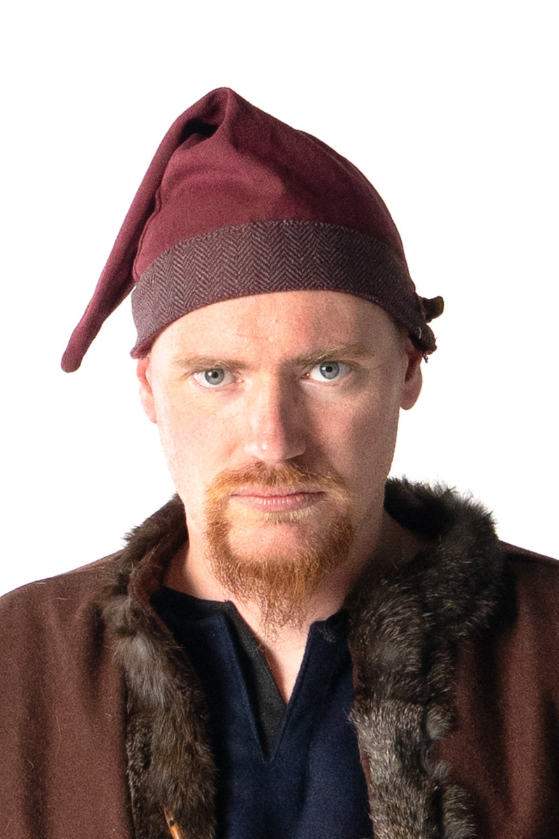 Viking muts Toki, bordeauxrood