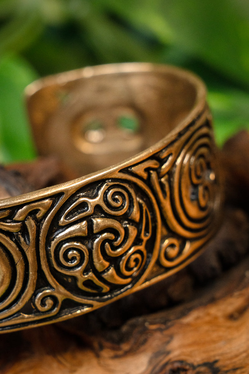Celtic bracelet triskelion, bronze