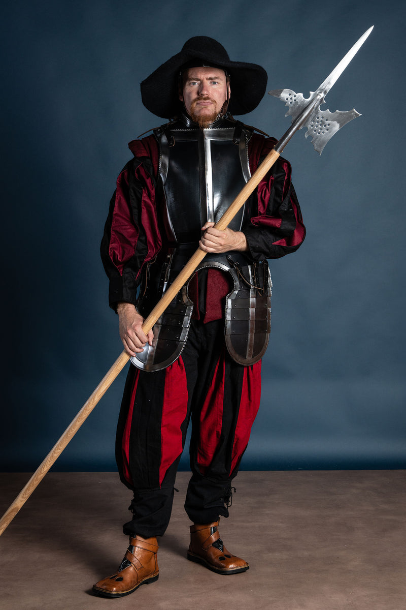 Landsknechtenbroek rood-zwart