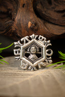 Middeleeuwse broche Amours, verzilverd brons