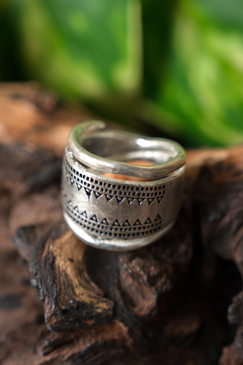 Viking ring Baltisk, forsølvet bronze 