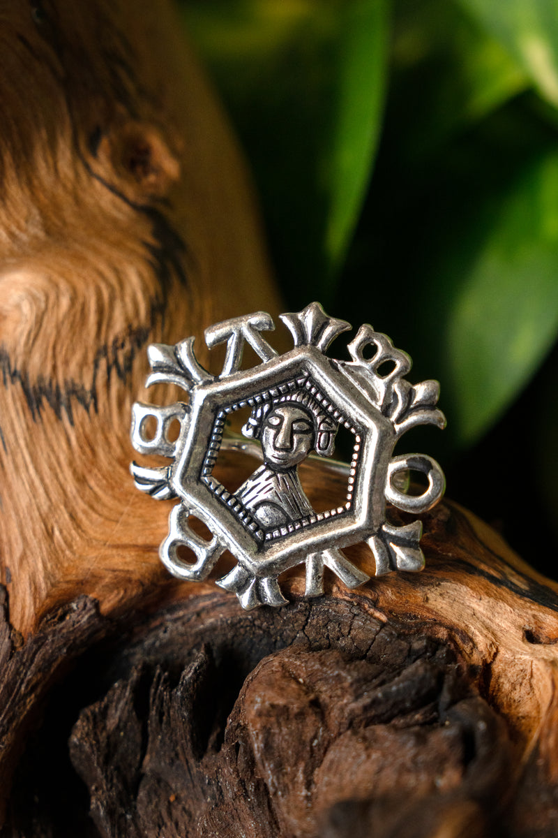 Middeleeuwse broche Amours, verzilverd brons