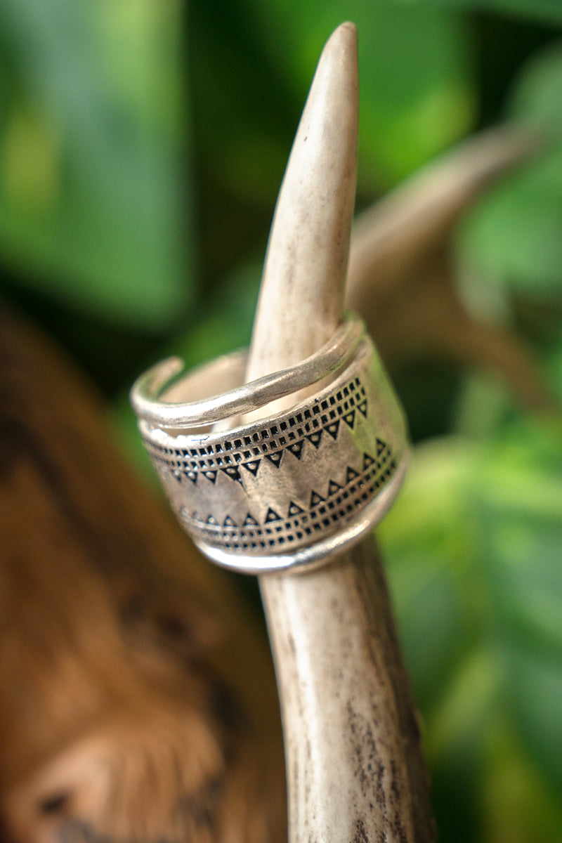 Viking ring Baltisk, forsølvet bronze 