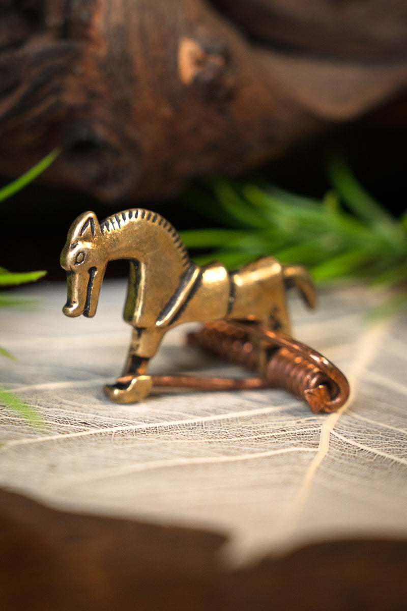 Keltische paardenfibula, brons