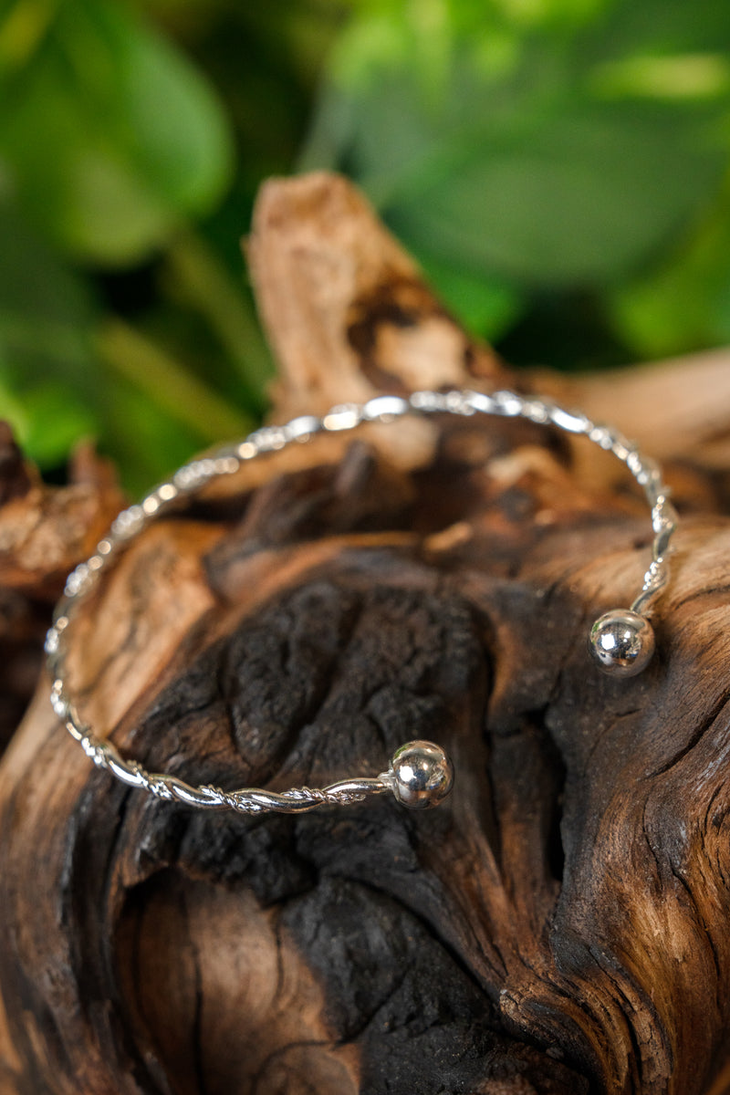 Gedraaide Vikingarmband, tin