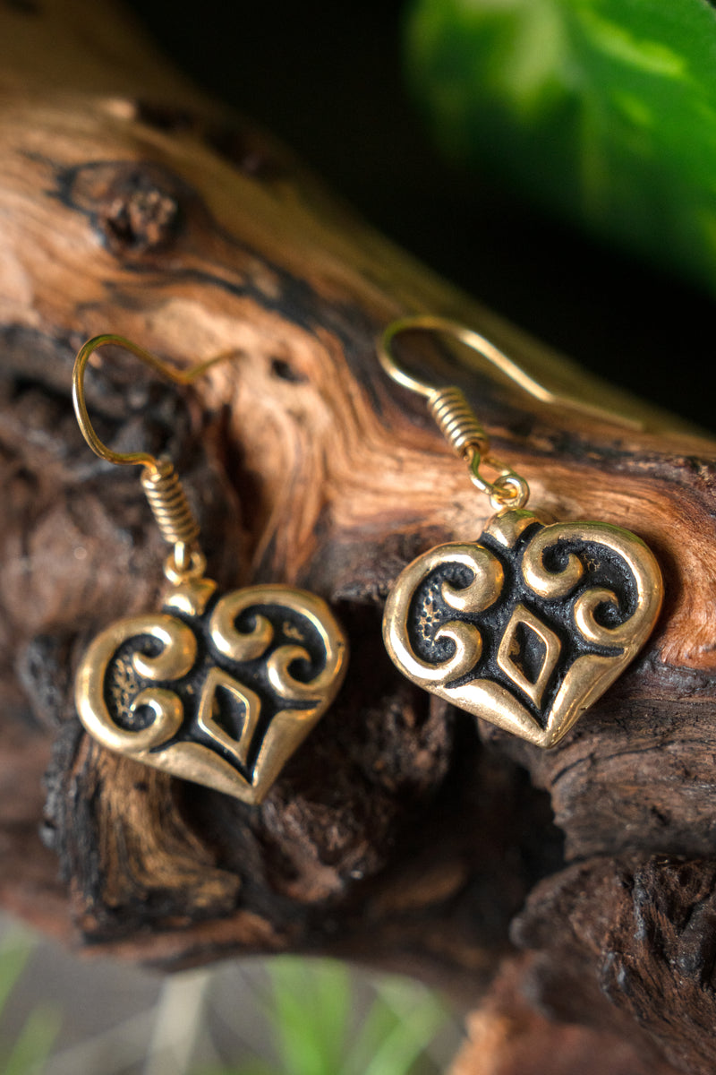 Magyarische oorbellen, brons