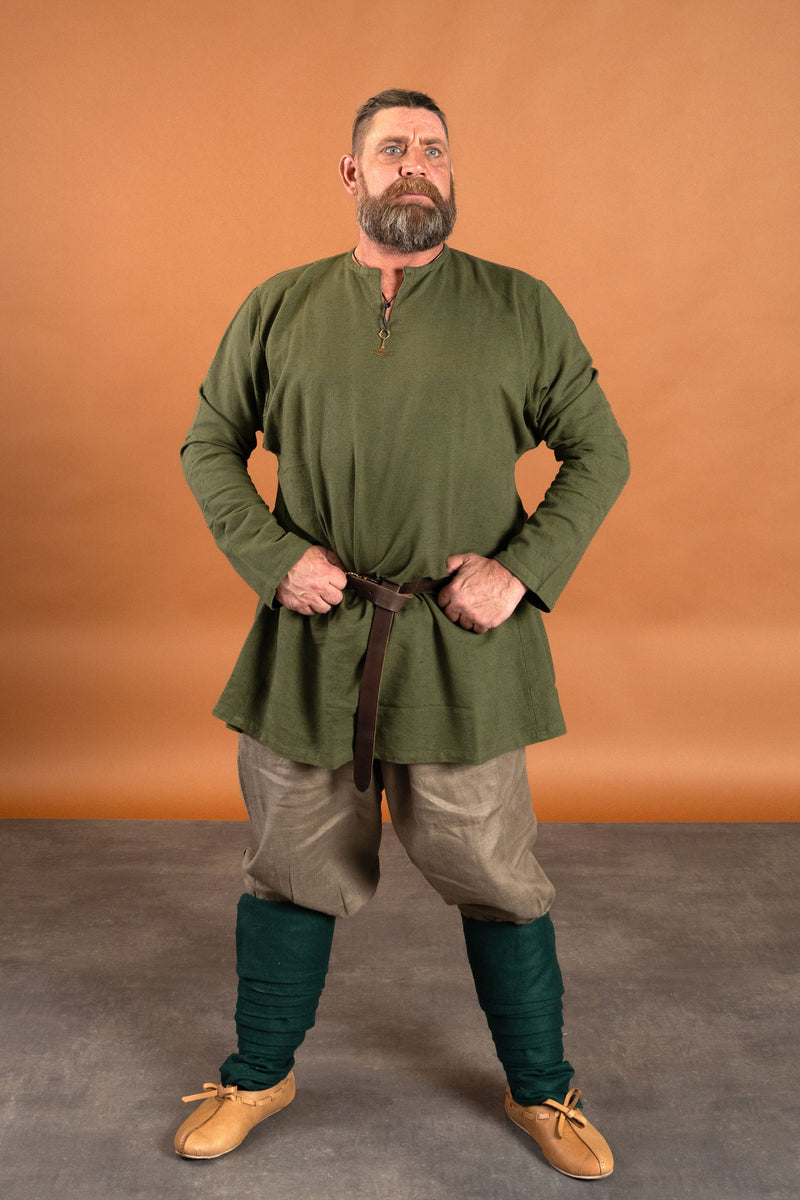 Linnen Viking tuniek Ragnar, groen