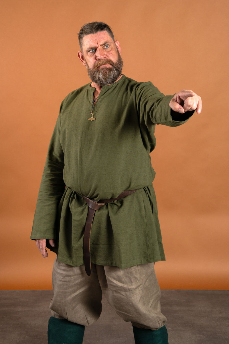 Linnen Viking tuniek Ragnar, groen