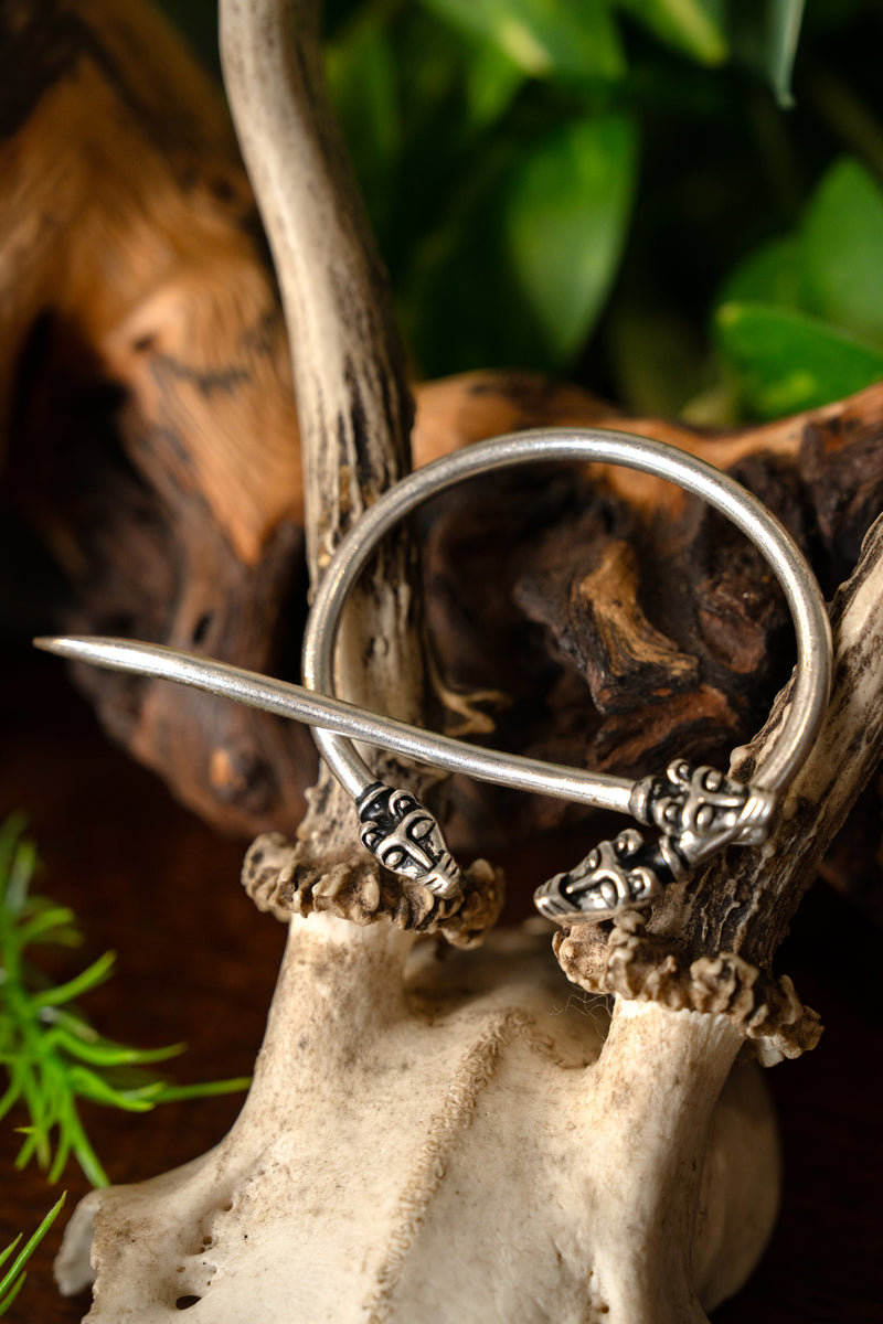 IJsland Vikingfibula, verzilverd brons