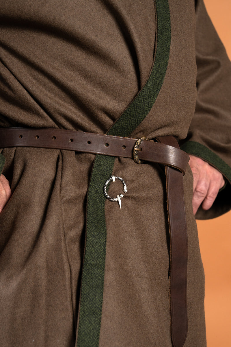 Viking kaftan Haithabu, 100% wol, bruin