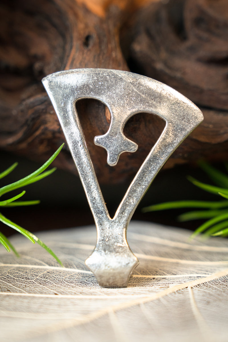 Viking axe pendant Gotland, silvered bronze