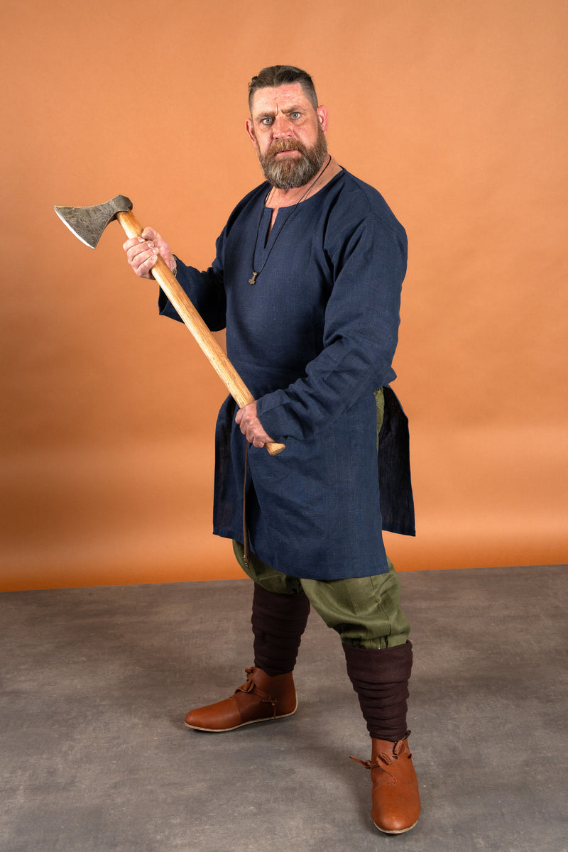 Middeleeuwse linnen tuniek, blauw