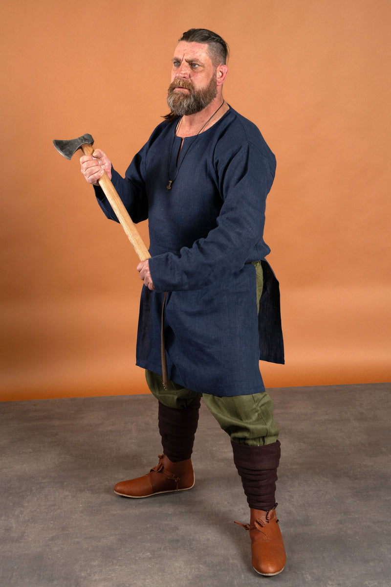 Middeleeuwse linnen tuniek, blauw