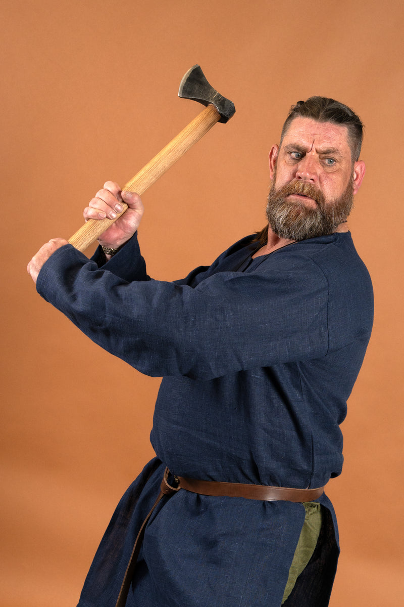 Viking hache, forgée à la main acier, type G, semi-tranchante 