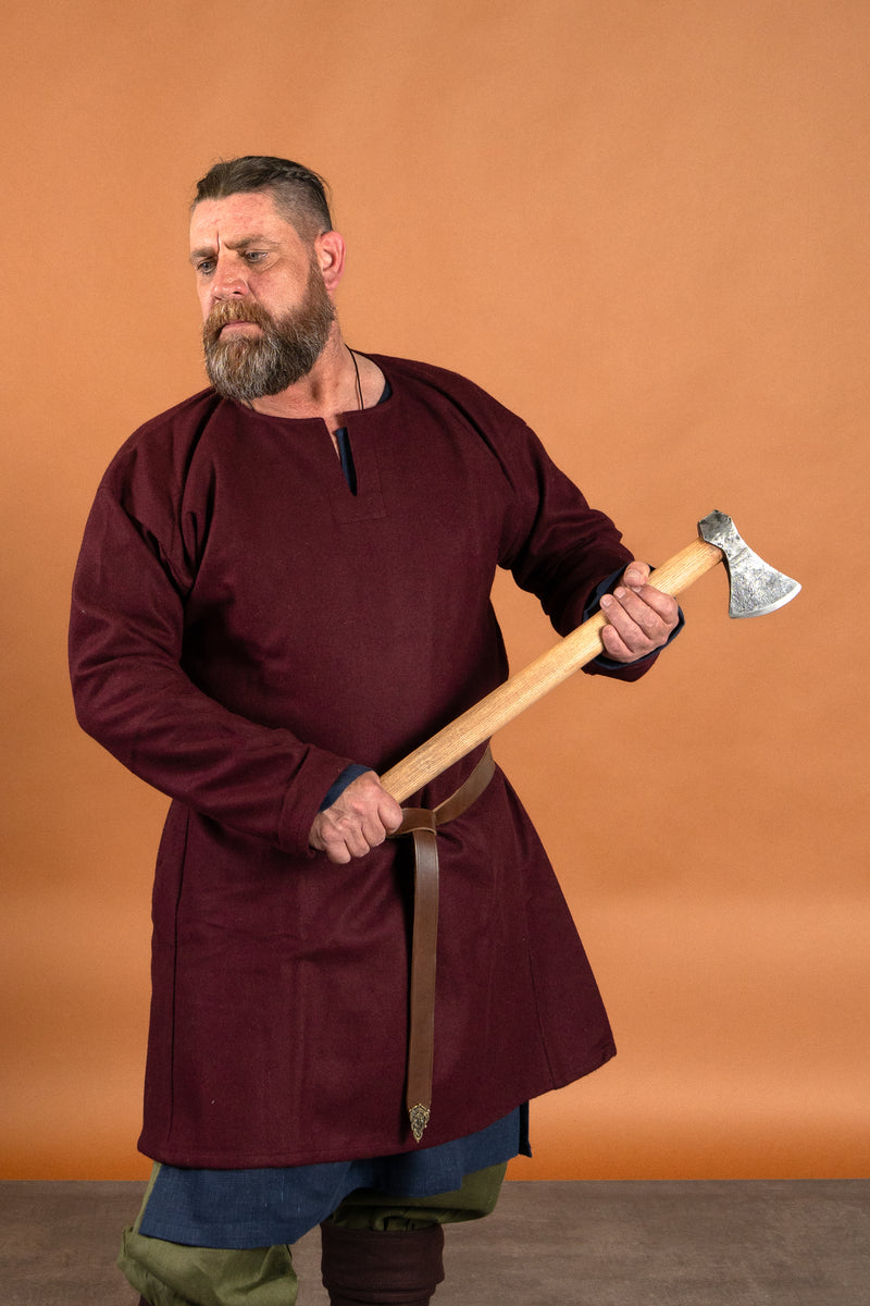 Viking hache, forgée à la main acier, type G, semi-tranchante 