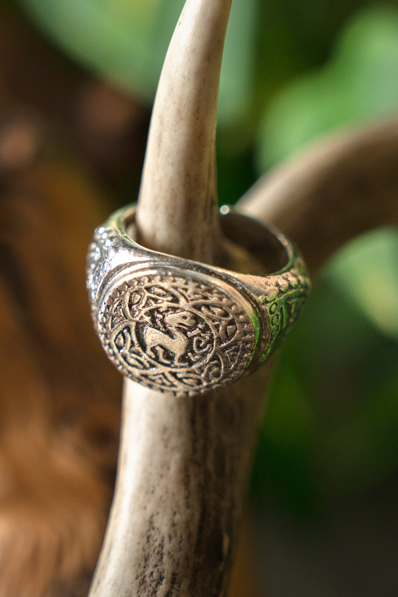King Offa ring, pewter