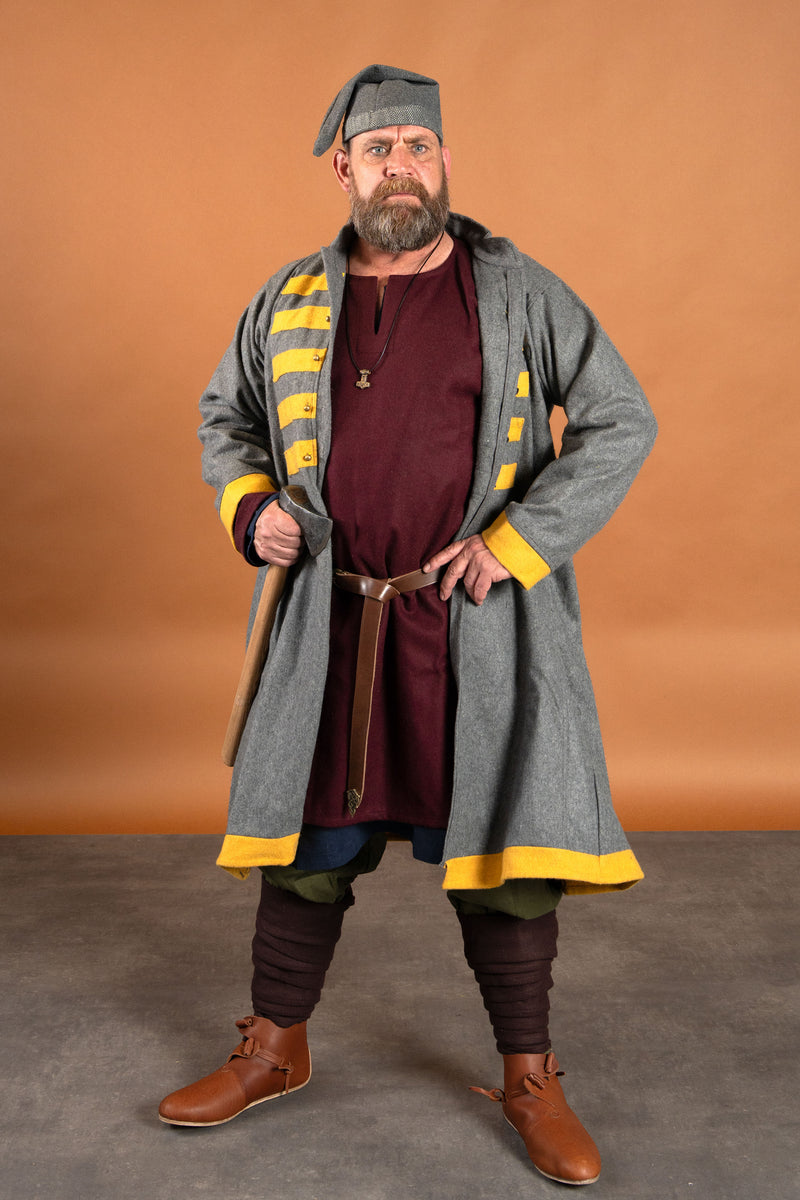 Viking tuniek Svein, wol, bordeauxrood